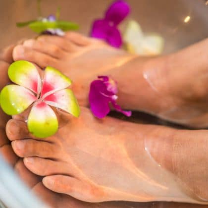 Happy Foot Bath Lifestyle Image