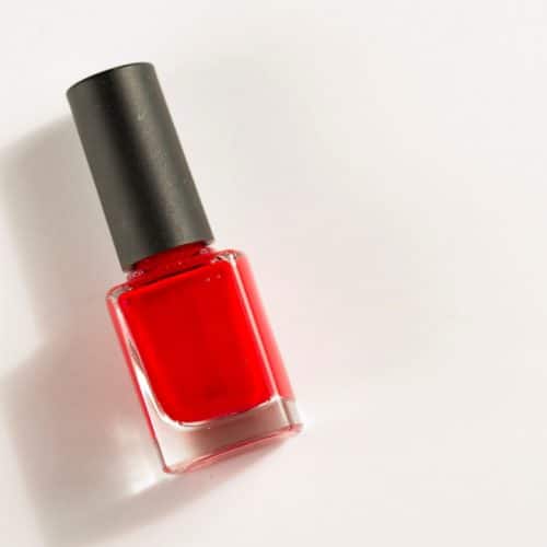 Manipedi red nail polish