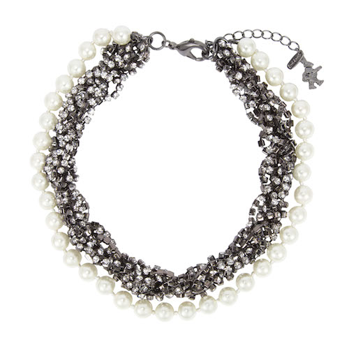 Plaited diamante necklace - HKD5650