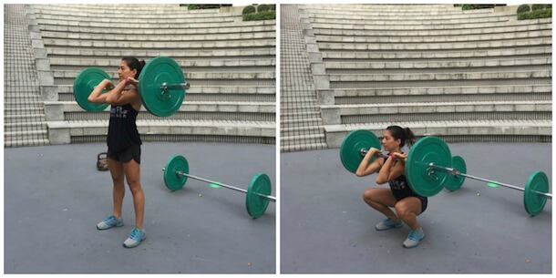 front squat collage