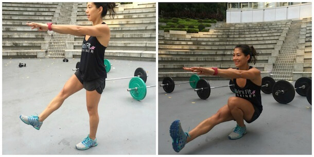 pistol squat collage