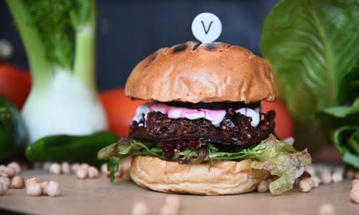 Vegetarian Beetroot burger at the Beef & Liberty Pop up at PMQ