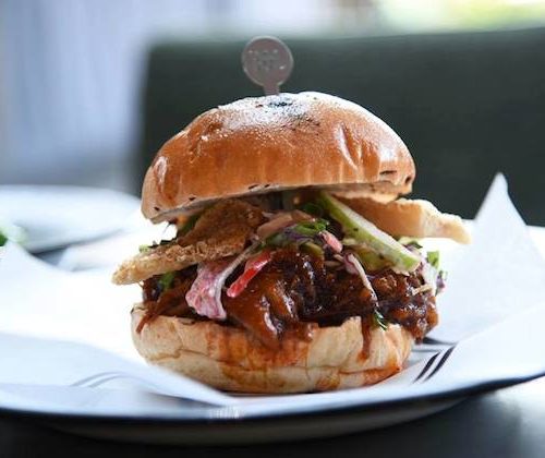 New pulled pork burger from beef & liberty PMQ Pop up