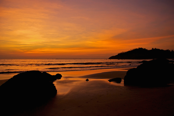 orange sunset in Mayanmar