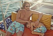 father and son in vilbrequin swim wear