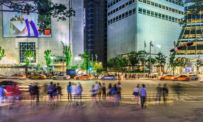 seoul late at night on the streets