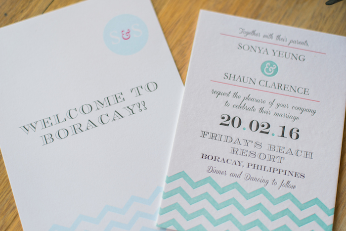 wedding invitations to a wedding in boracay 