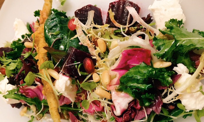 A mixed superfood salad from the artisan garden cafe