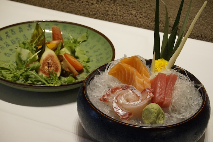sashimi and sushi platter