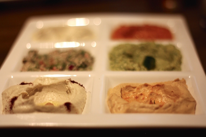 a platter of cold mezze at wild thyme kowloon