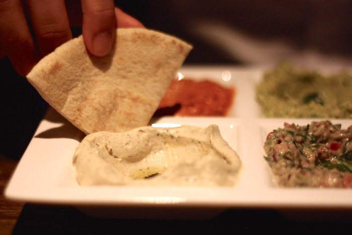 pita bread and dip from wild thyme