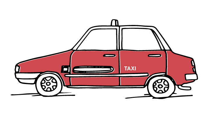 illustration of a hong kong taxi