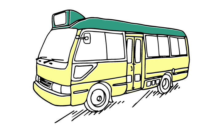 illustration of a hong kong mini bus