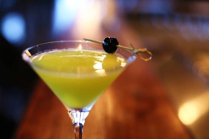 an olive martini 