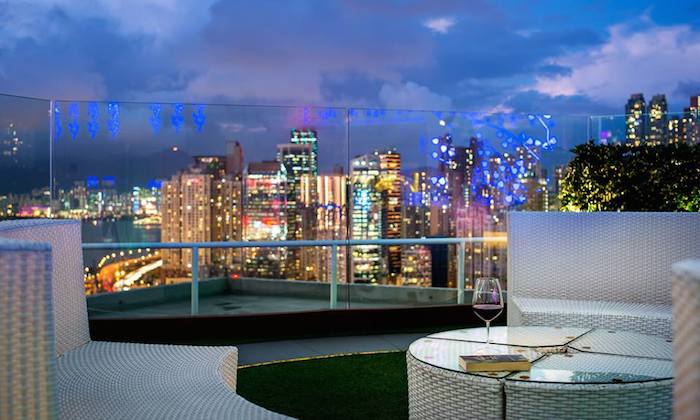 rooftop at the park lane hotel in causeway bay