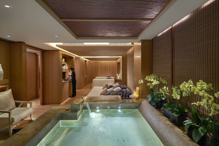 the interior of the oriental spa