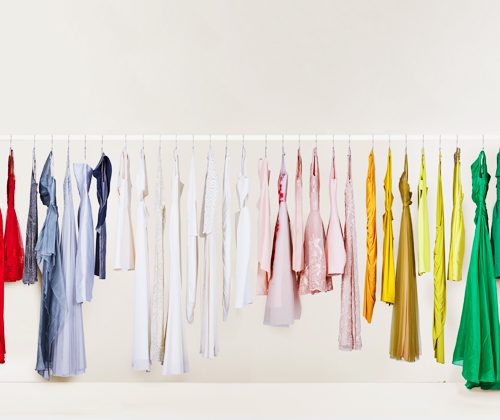 dresses on a rack