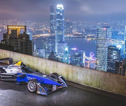 formula e car in hong kong