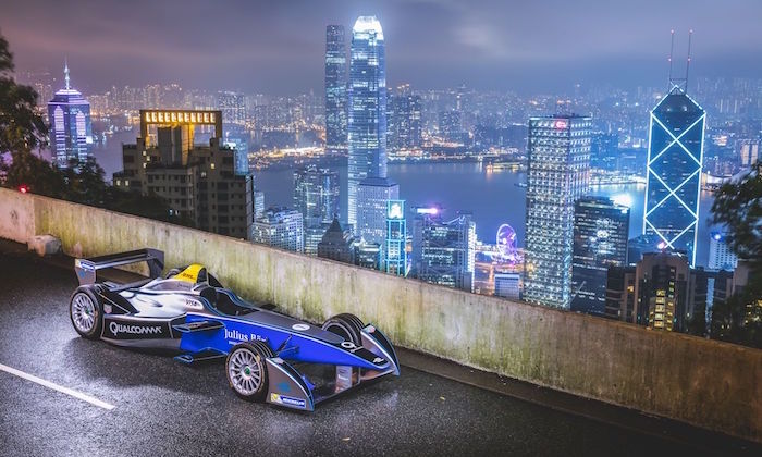 formula e car in hong kong