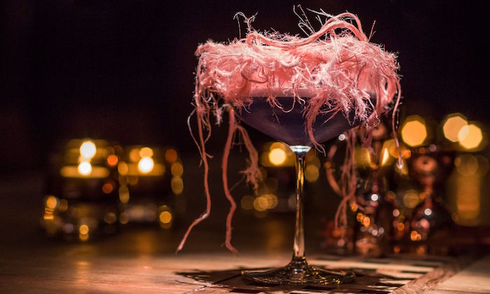 pink cocktail at j boroski
