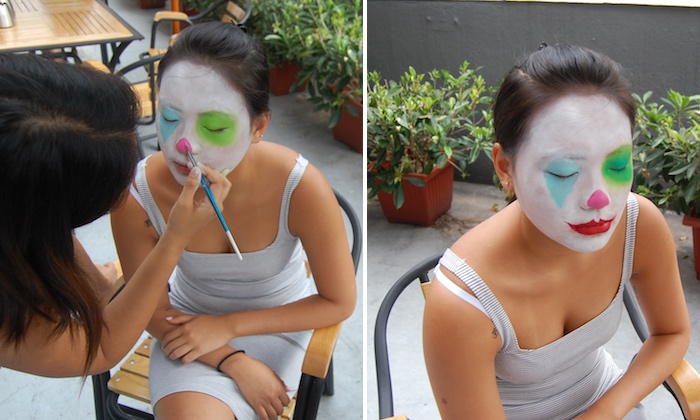 halloween clown makeup look