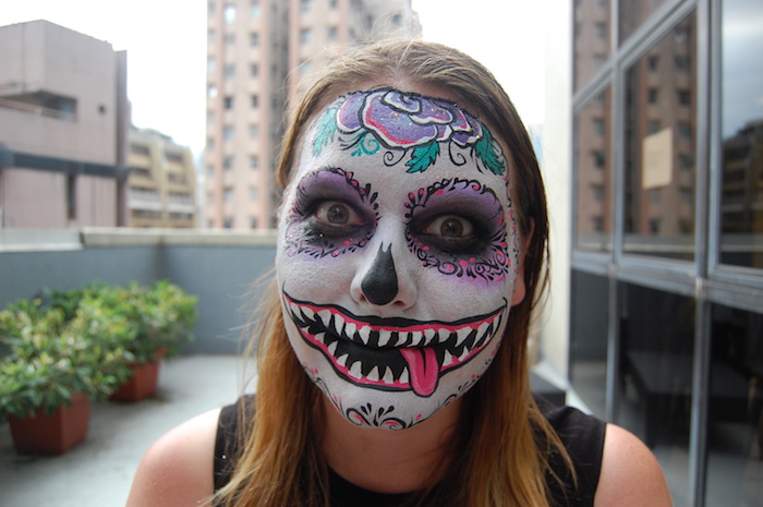 halloween face paint, sugar skulls