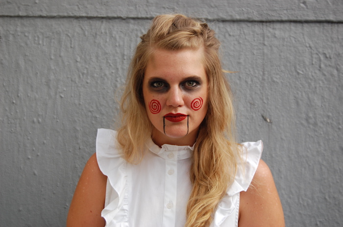 jigsaw halloween makeup look