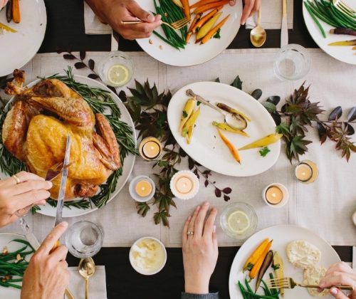 thanksgiving table spread