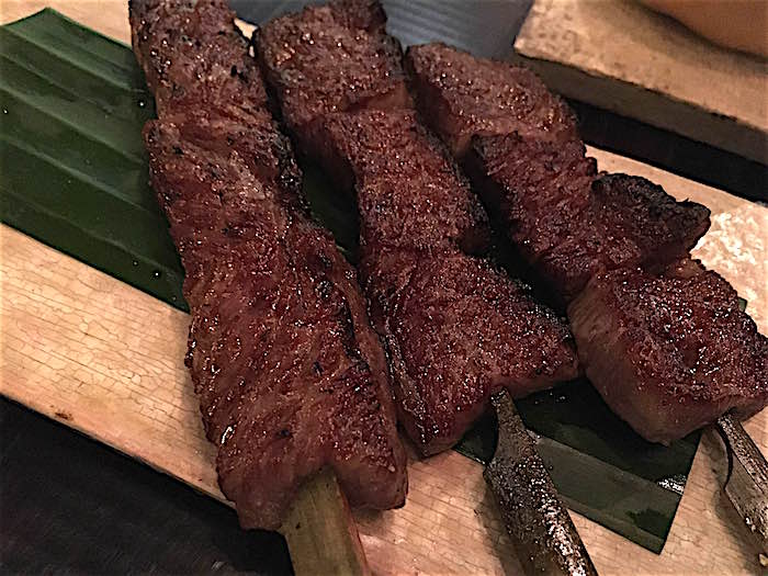 beef skewers at djapa