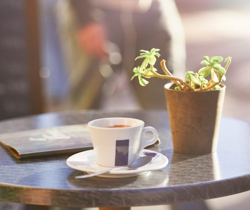 coffee on a table