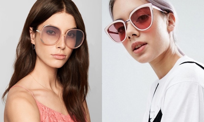 pink tinted sunglasses