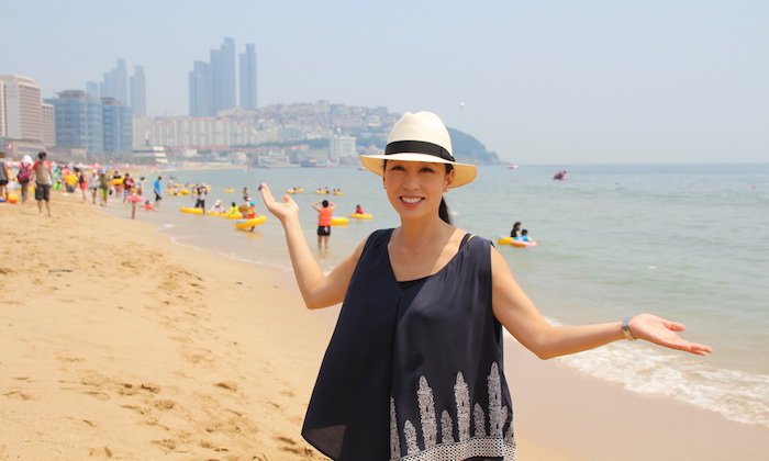 Judy Joo beach