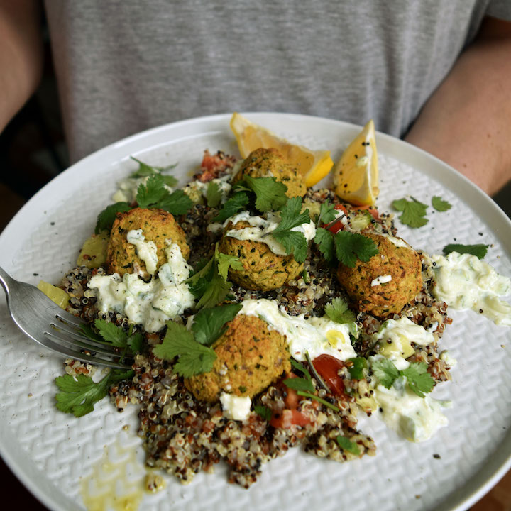 Quinoa and Falafel Salad