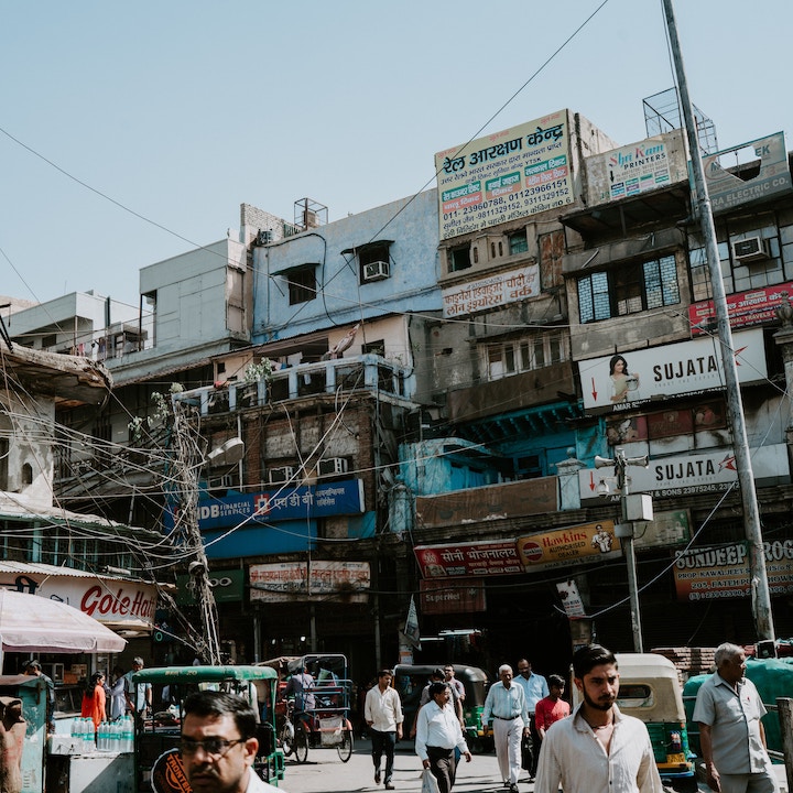 travel old delhi purani dilli buildings cables