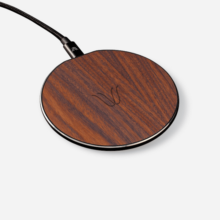 For Him Gift Guide: Woodie Solo Wireless Charger Rosewood