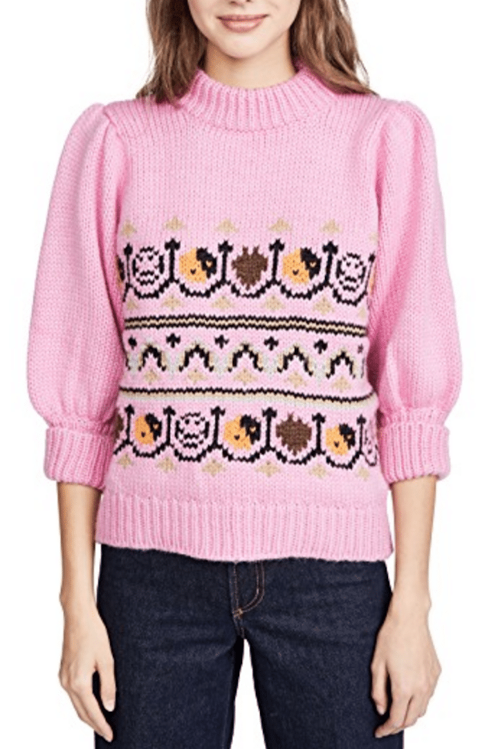 GANNI Hand Knit Wool Sweater