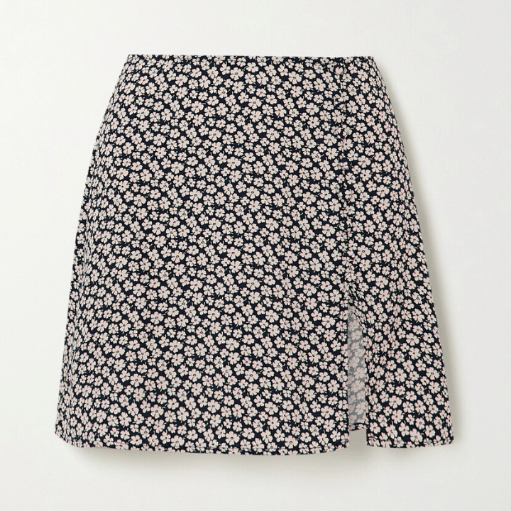 New In Fashion May 2020: Reformation, Fran Floral Print Crepe Mini Skirt