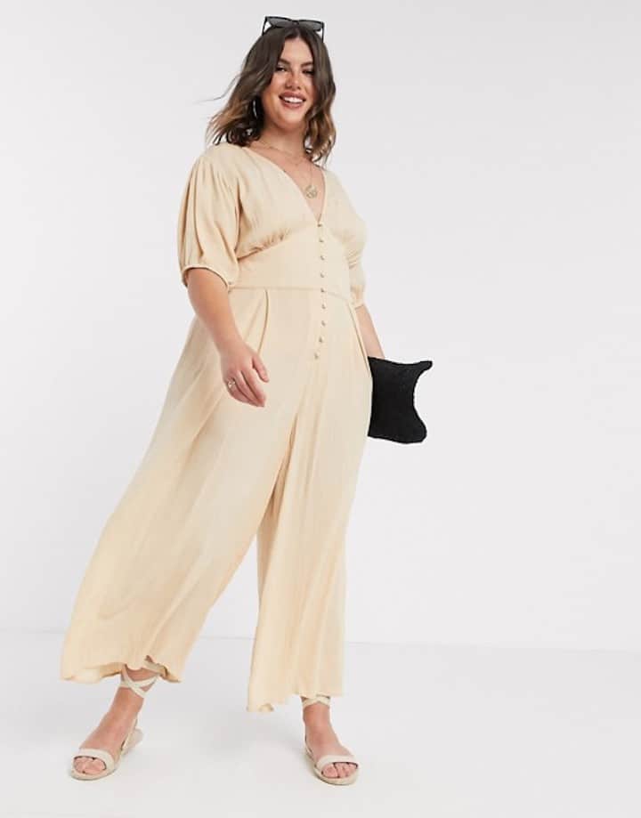 ASOS Design Crinkle Tea Jumpsuit