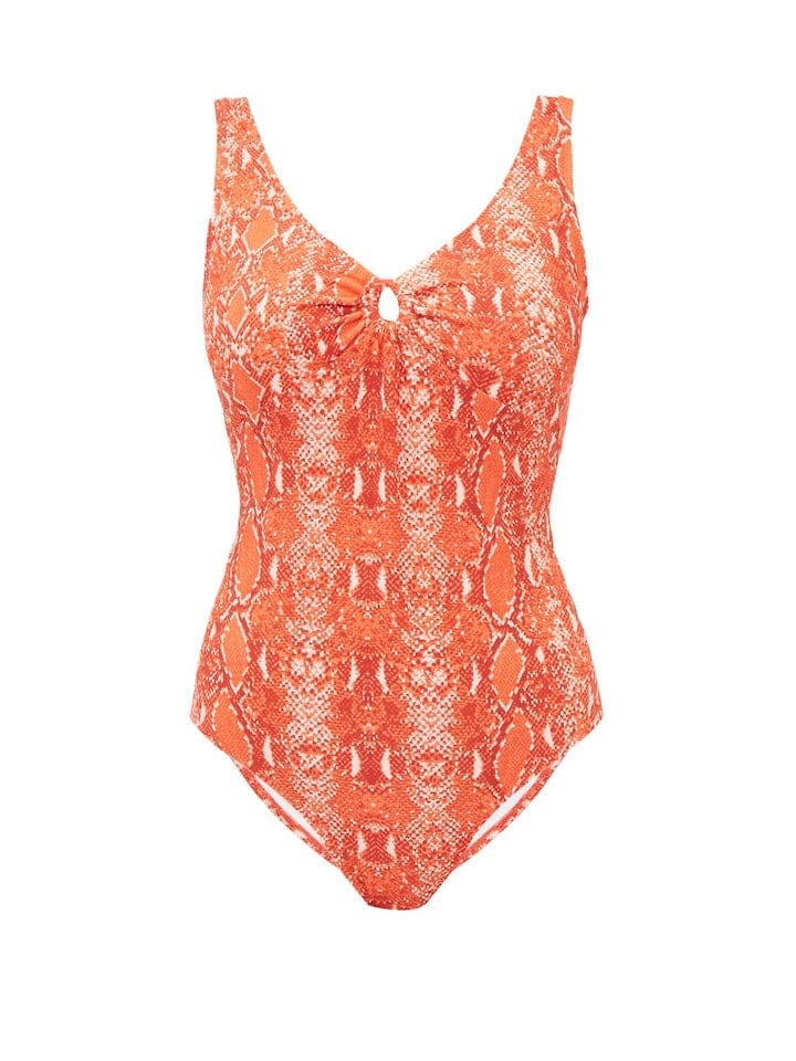 Diane von Furstenberg Python Print Swimsuit