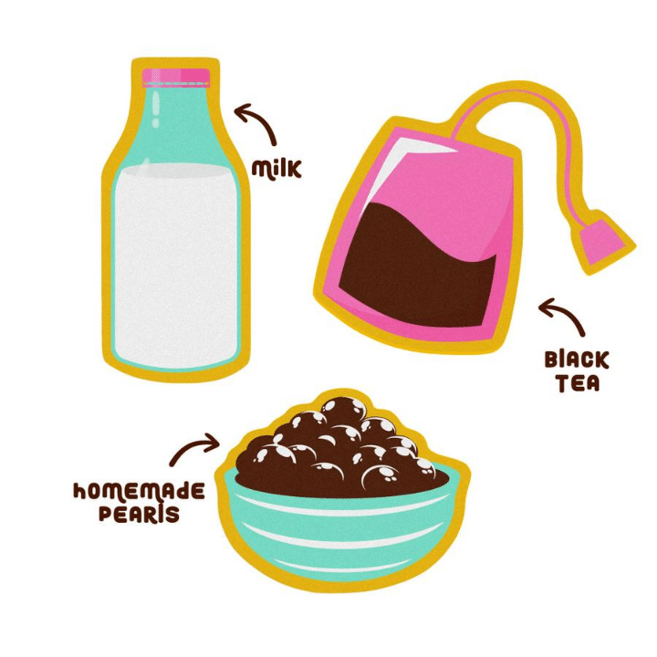 How to make bubble tea: milk tea ingredients