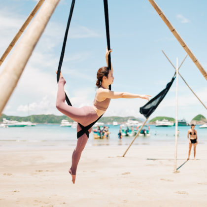 hong kong events weekend activities things to do whats on october 2022 bamboo yoga beach aerial yoga workshop