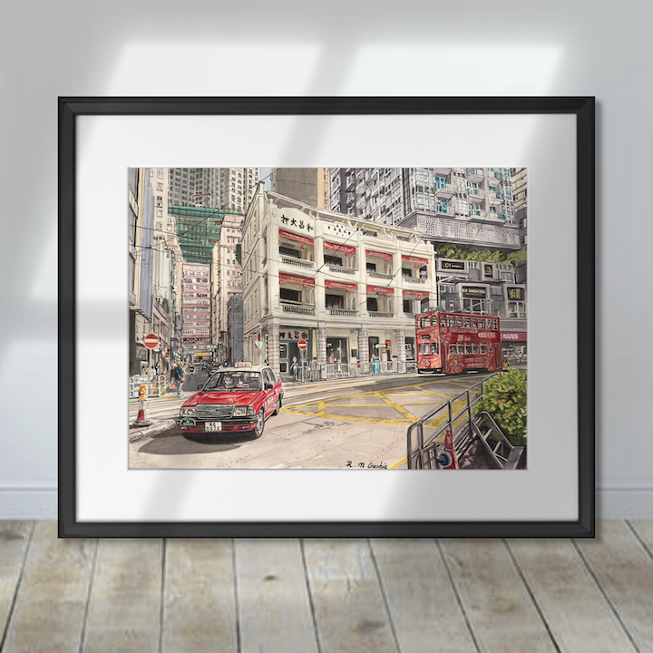 hong kong souvenirs tourist mementoes farewell leaving gifts presents richard crosbie art prints hand drawn painted artworks affordable wall