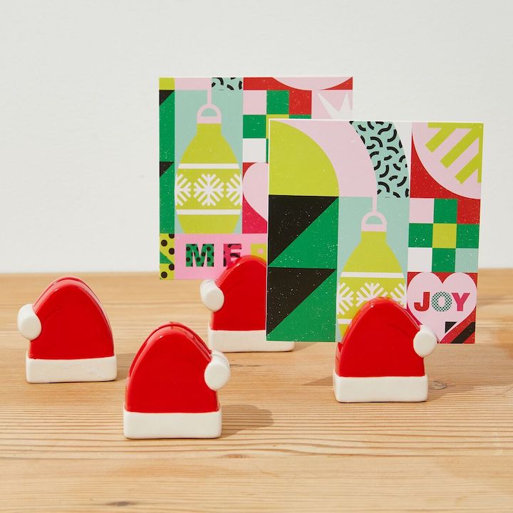 Gift Ideas Under $150, 2022 Christmas Gift Guide: TYPO Ceramic Card Holder Santa Hat