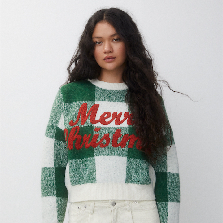 best christmas jumpers hong kong ugly sweaters holiday festive knitwear winter woollen cardigans PULL&BEAR check christmas jumper