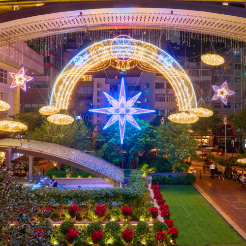 christmas lights hong kong decorations festive displays installations december 2023