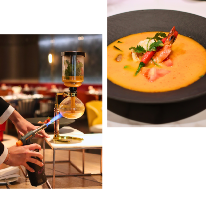 savvy sharing menu regional asian dishes favourites grilled review eat drink tom yum kung hot sour soup beaker blowtorch