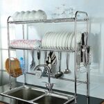 hong kong homes limited space over sink dish rack