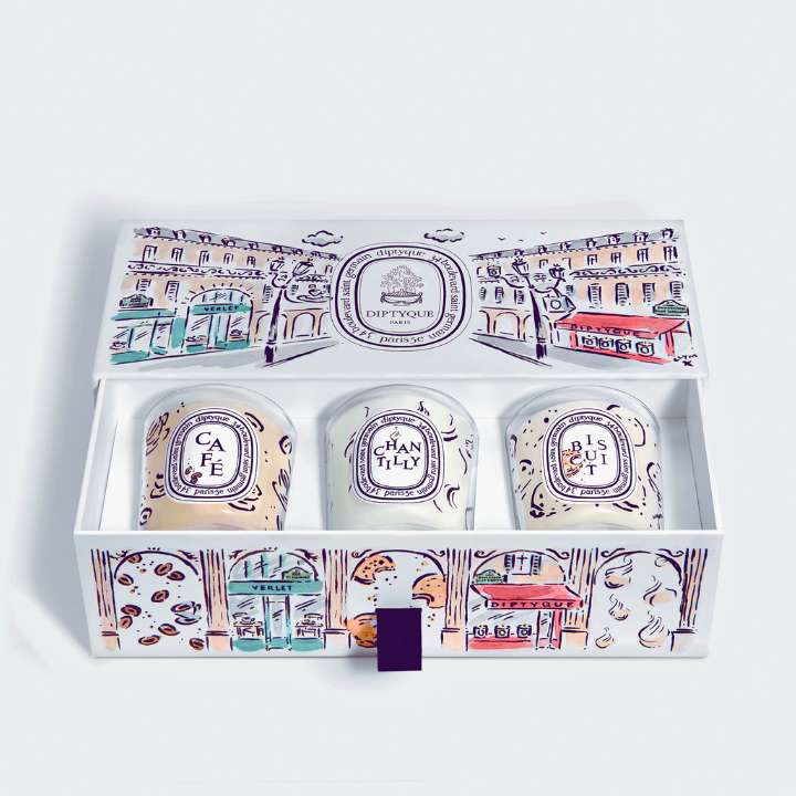Mother's Day Diptyque Set of three small scented candles Les Délicieuses