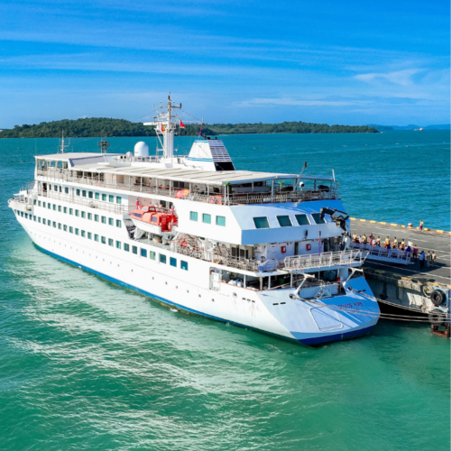 The Floating Book Fair Ship “Doulos Hope” At Harbour City