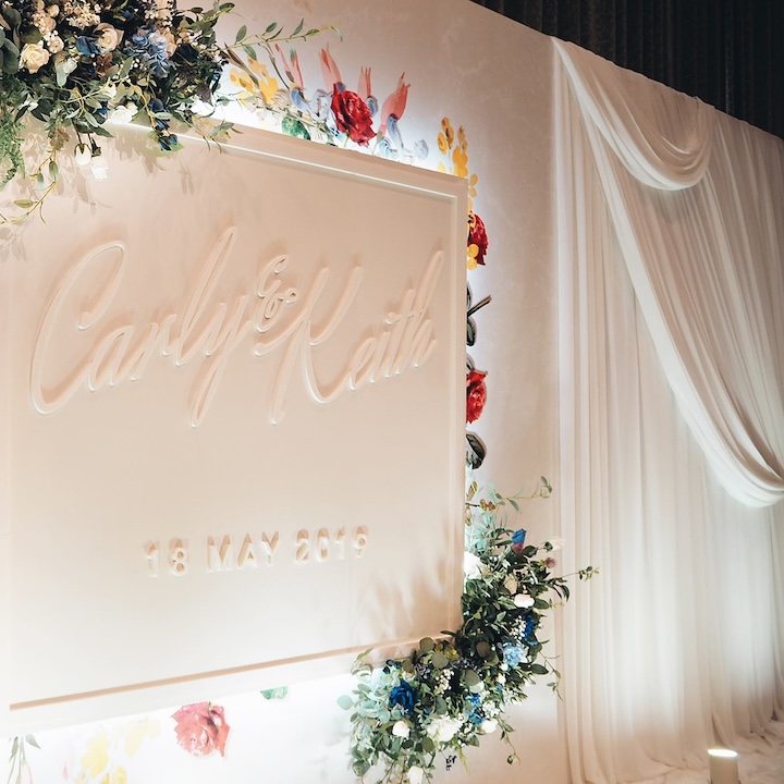 Wedding Decorations Hong Kong, Backdrop Design, Flower Arrangement: Wedding Hashtag Production